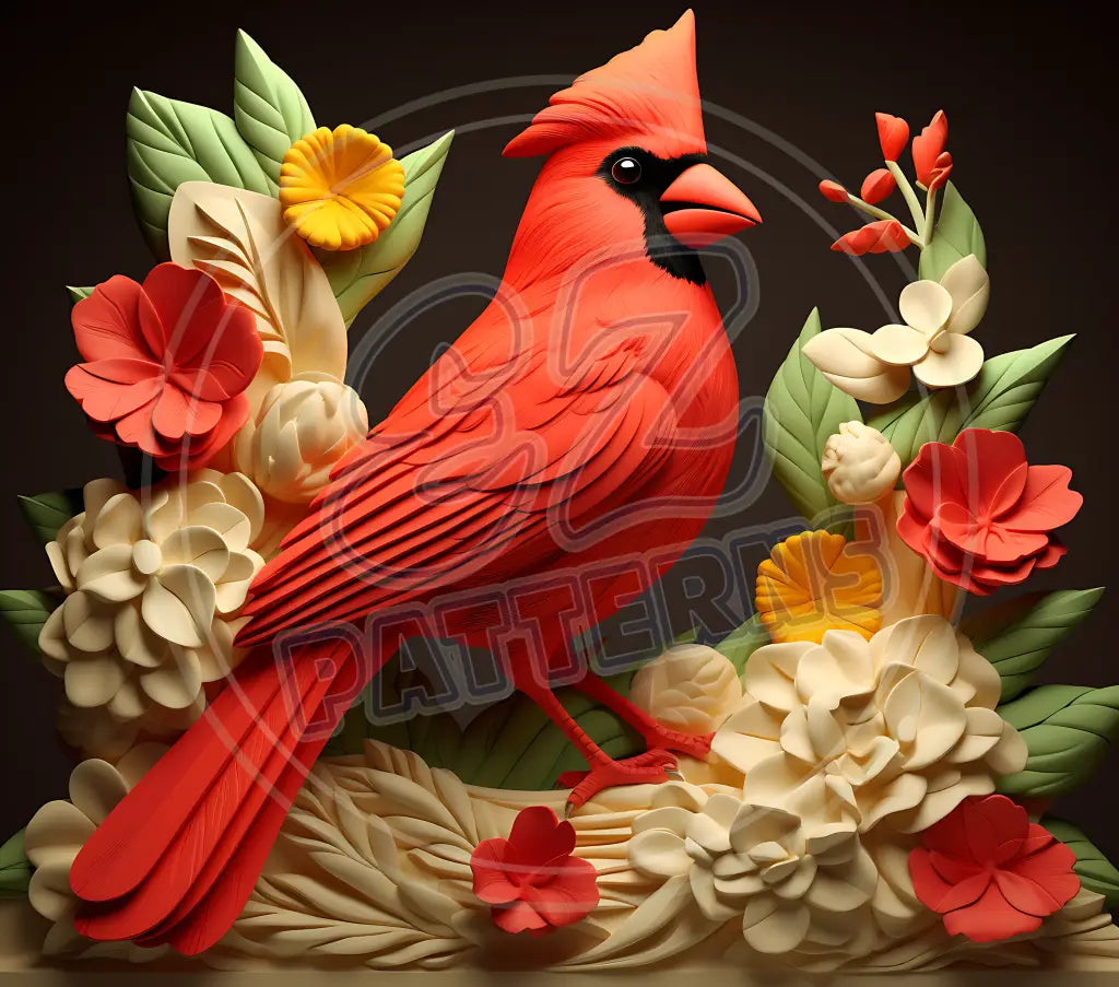 3D Cardinals 004 Printed Pattern Vinyl