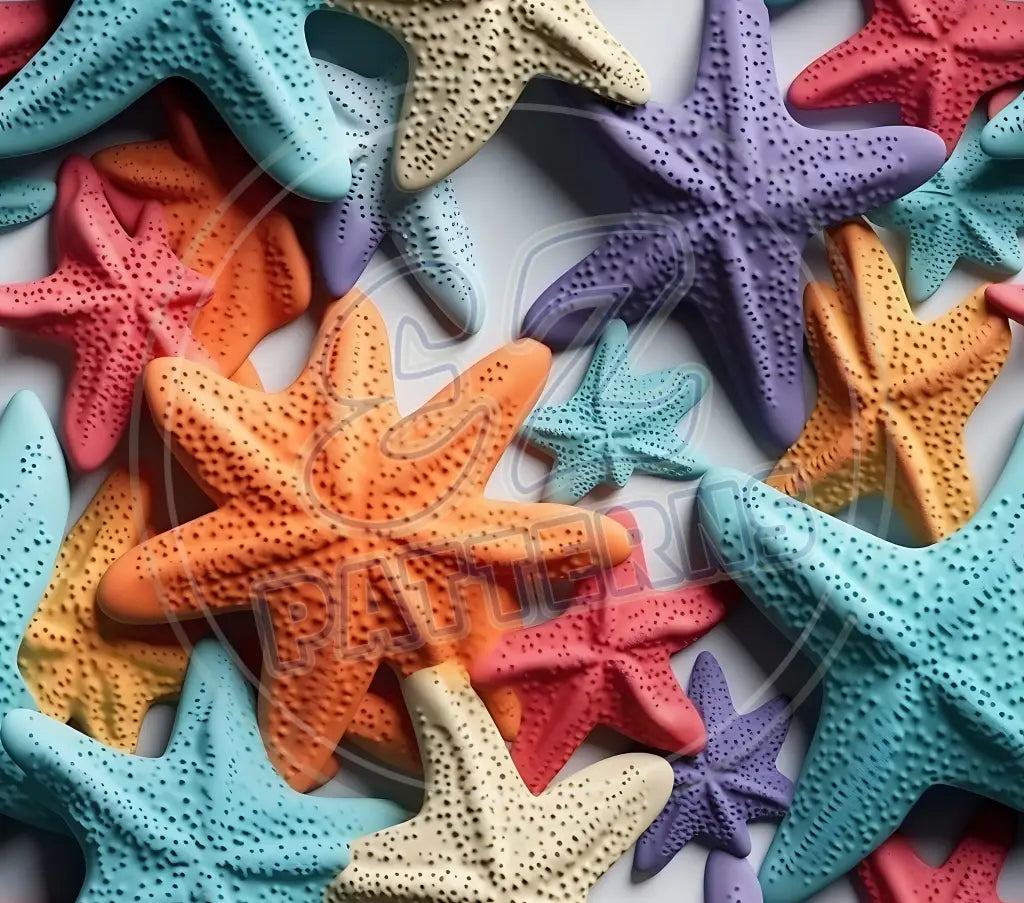 3D Starfish 007 Printed Pattern Vinyl