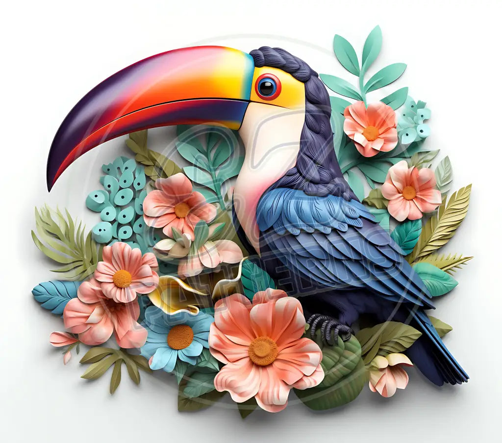 3D Toucans 015 Printed Pattern Vinyl