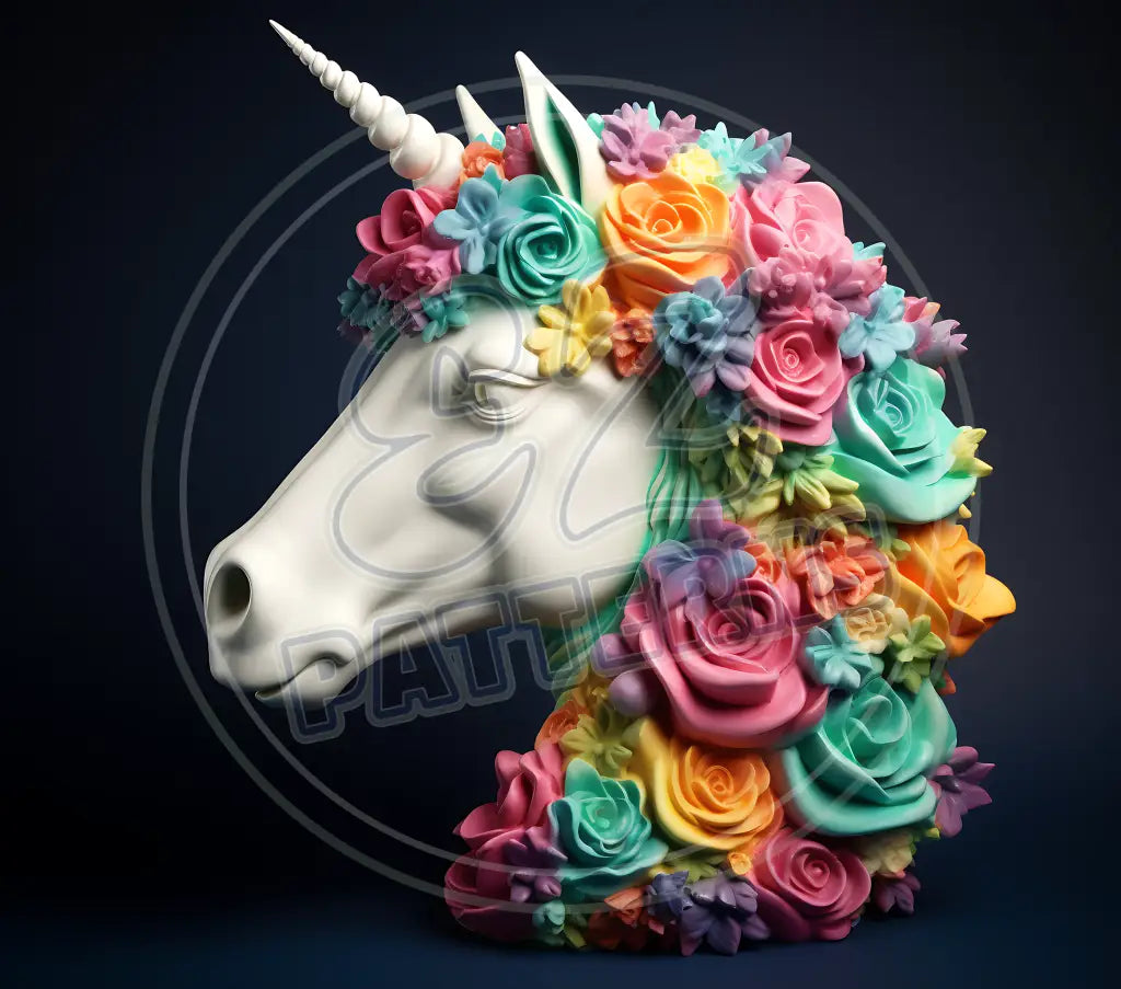 3D Unicorns 015 Printed Pattern Vinyl