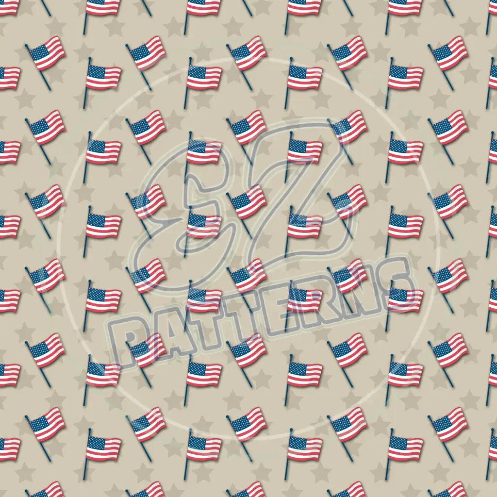 4Th Of July 007 Printed Pattern Vinyl