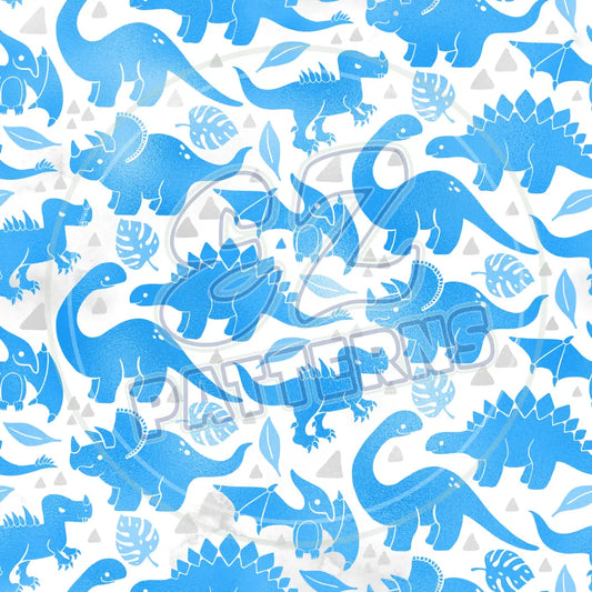 Baby Blue 001 Printed Pattern Vinyl