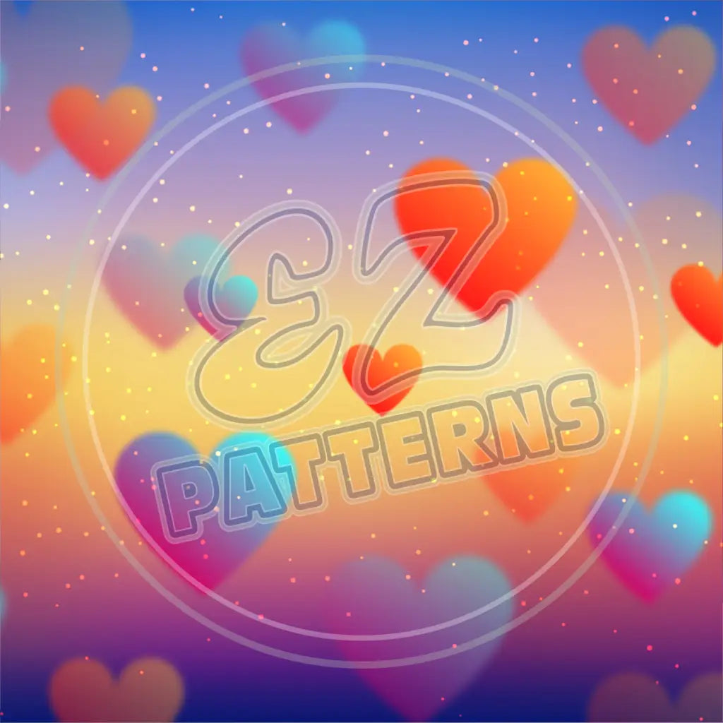 Bokeh Hearts 005 Printed Pattern Vinyl