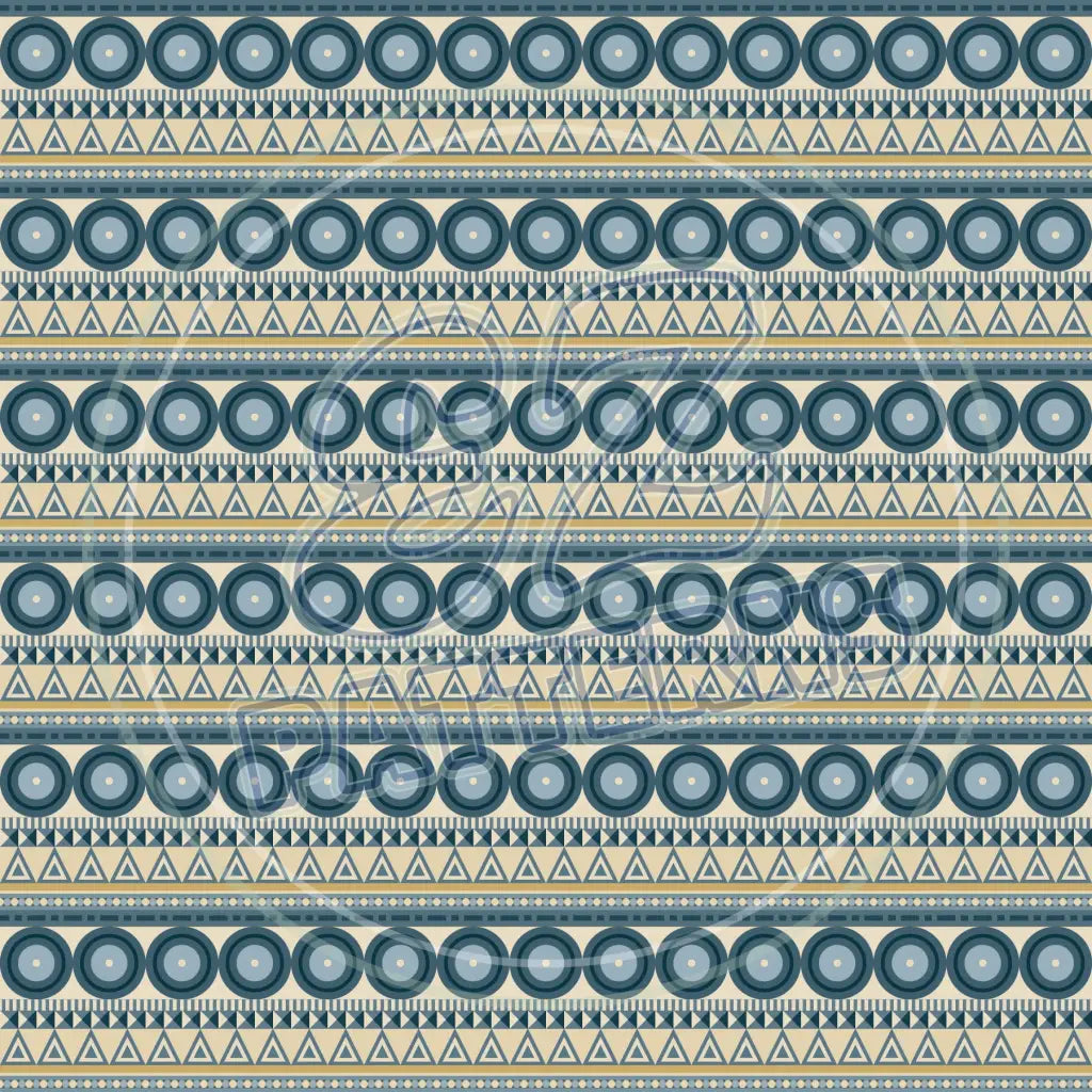 Cobalt Tan 004 Printed Pattern Vinyl