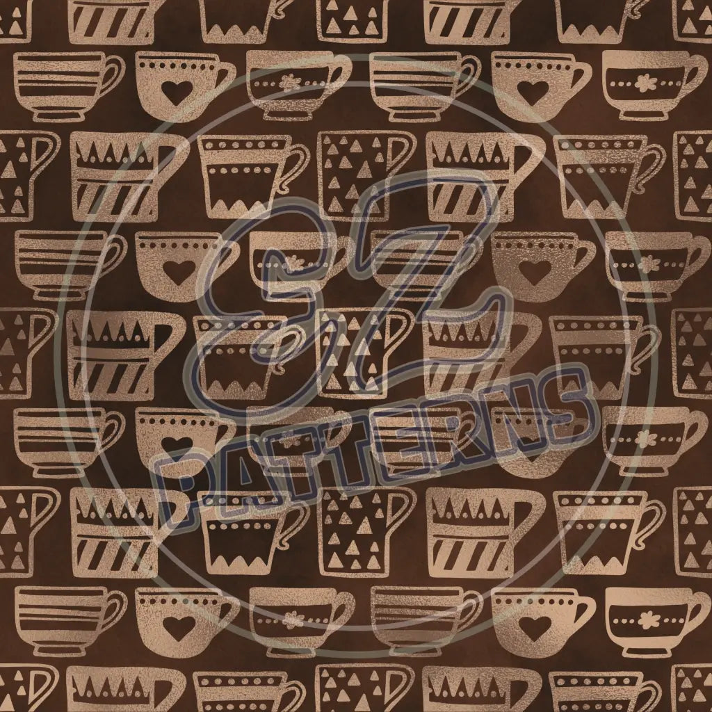 Coffee Sheen 005 Printed Pattern Vinyl