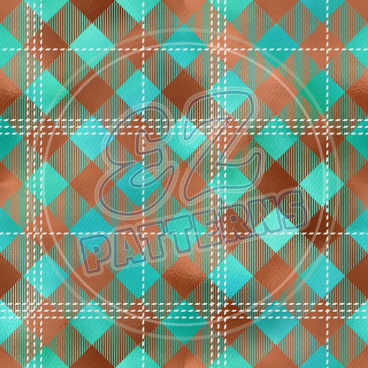 Copper Plaid 002 Printed Pattern Vinyl