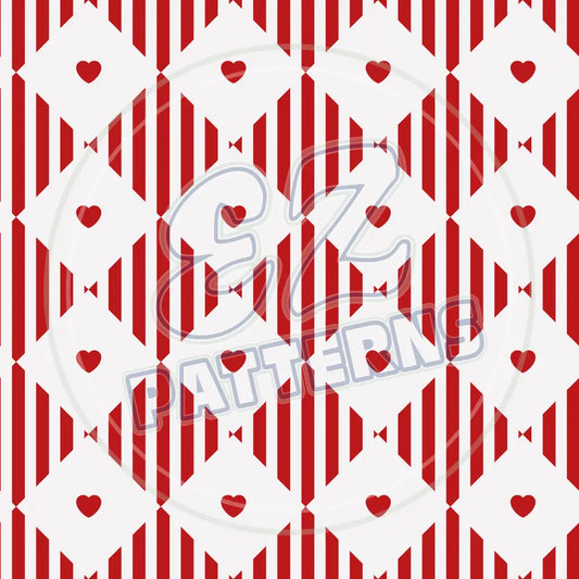 Heart Plaid 005 Printed Pattern Vinyl