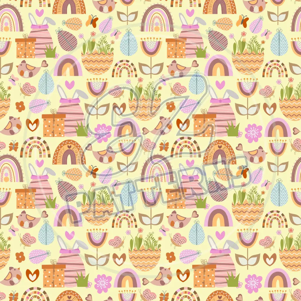 Hoppy Easter 002 Printed Pattern Vinyl