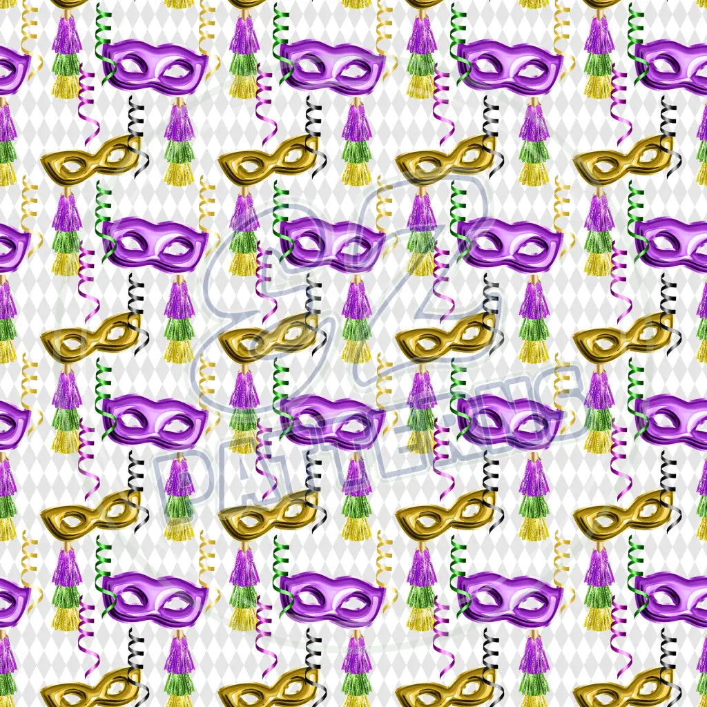 Mardi Gras Bling 004 Printed Pattern Vinyl