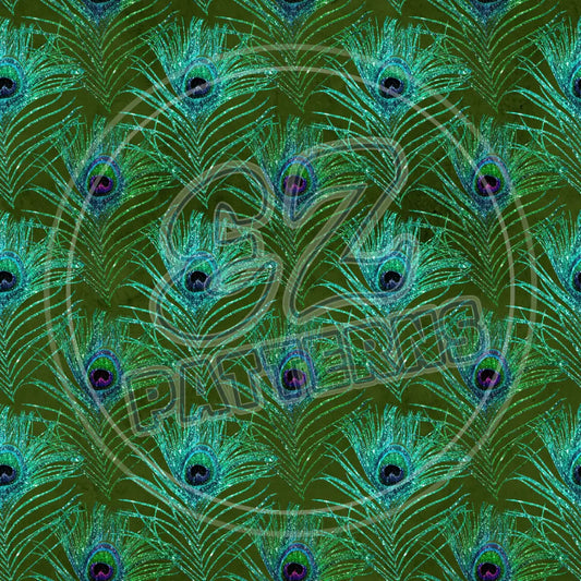 Peacock Feathers 010 Printed Pattern Vinyl