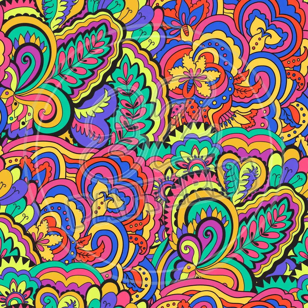 Trippy Psychedelic 012 Printed Pattern Vinyl