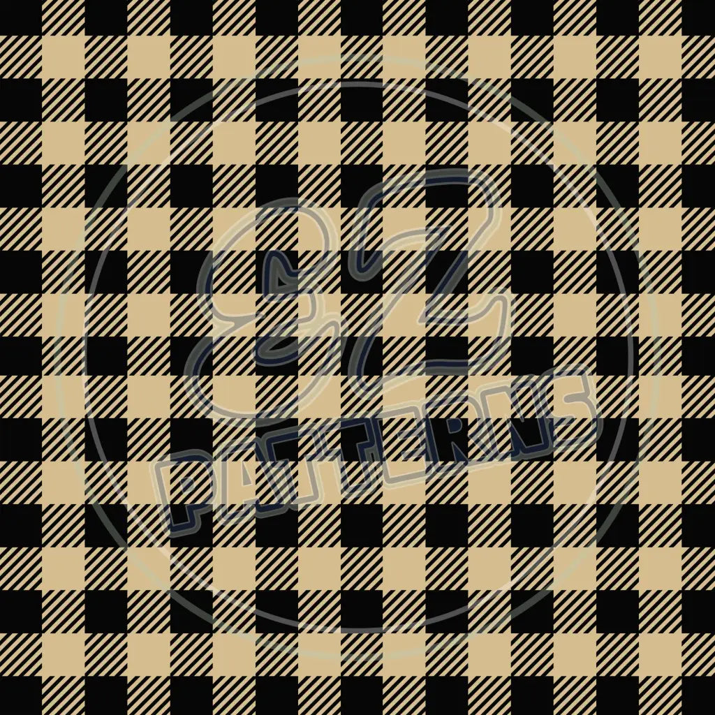 Red & Tan Plaid 001 - Small Pattern Printed Vinyl