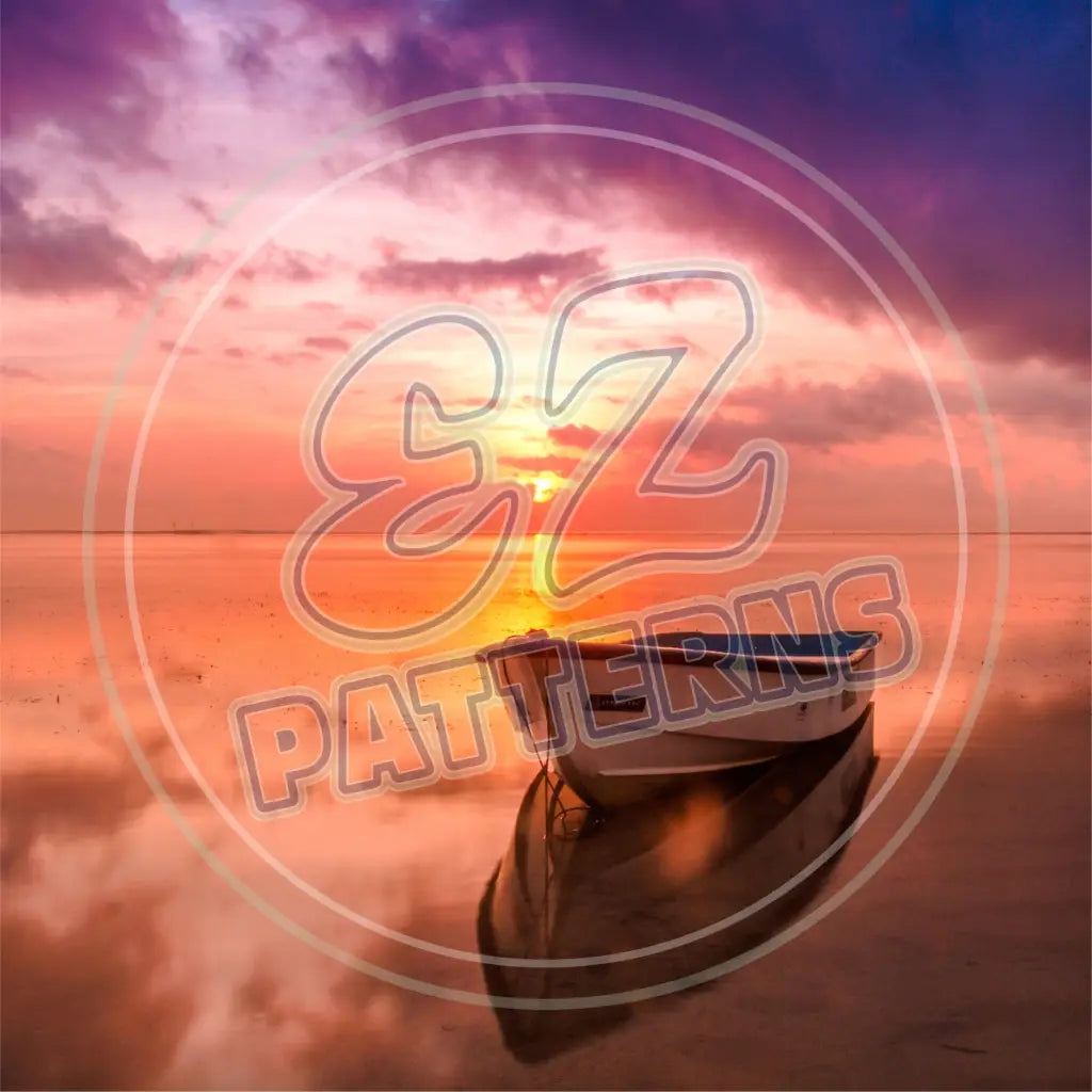 Sunset Sea 007 Printed Pattern Vinyl