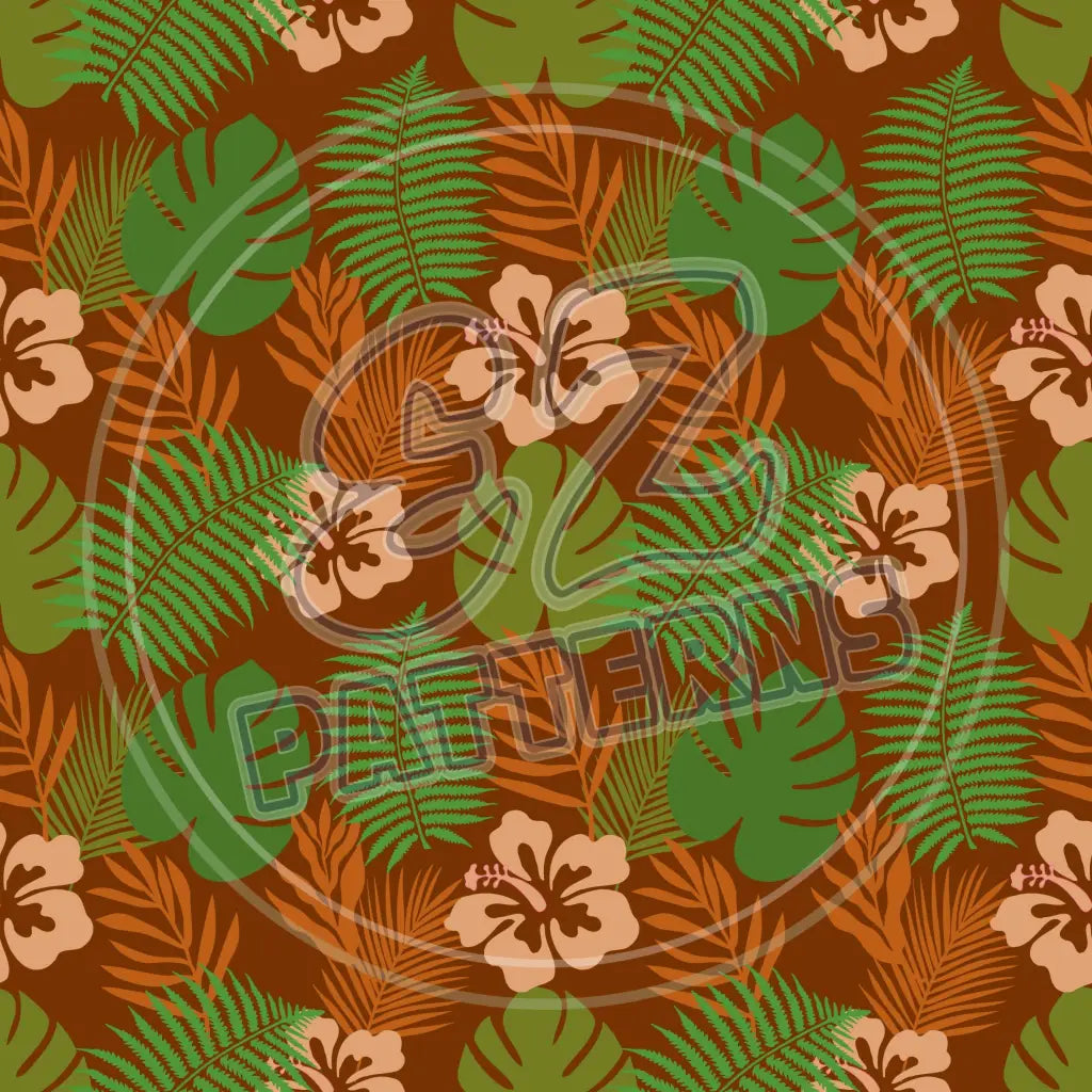 Terra Cotta Leaves 015 Printed Pattern Vinyl