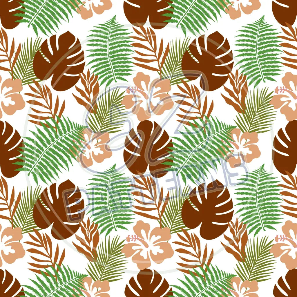 Terra Cotta Leaves 016 Printed Pattern Vinyl